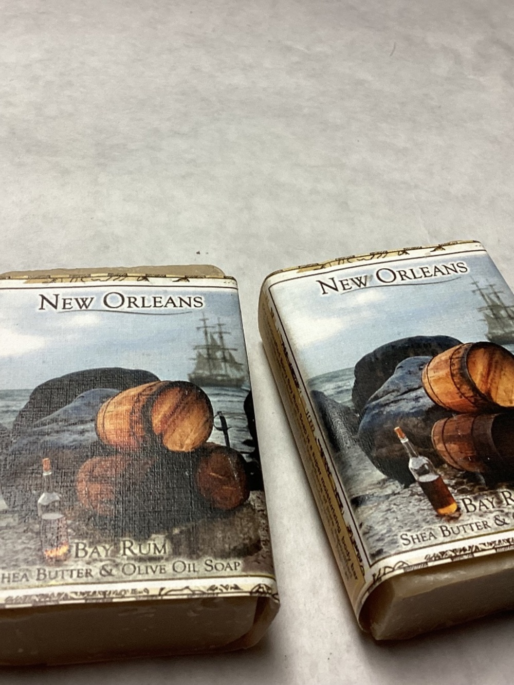 BAY RUM HAND CRAFTED SOAPS TWO NICE GRAPHICS TOO